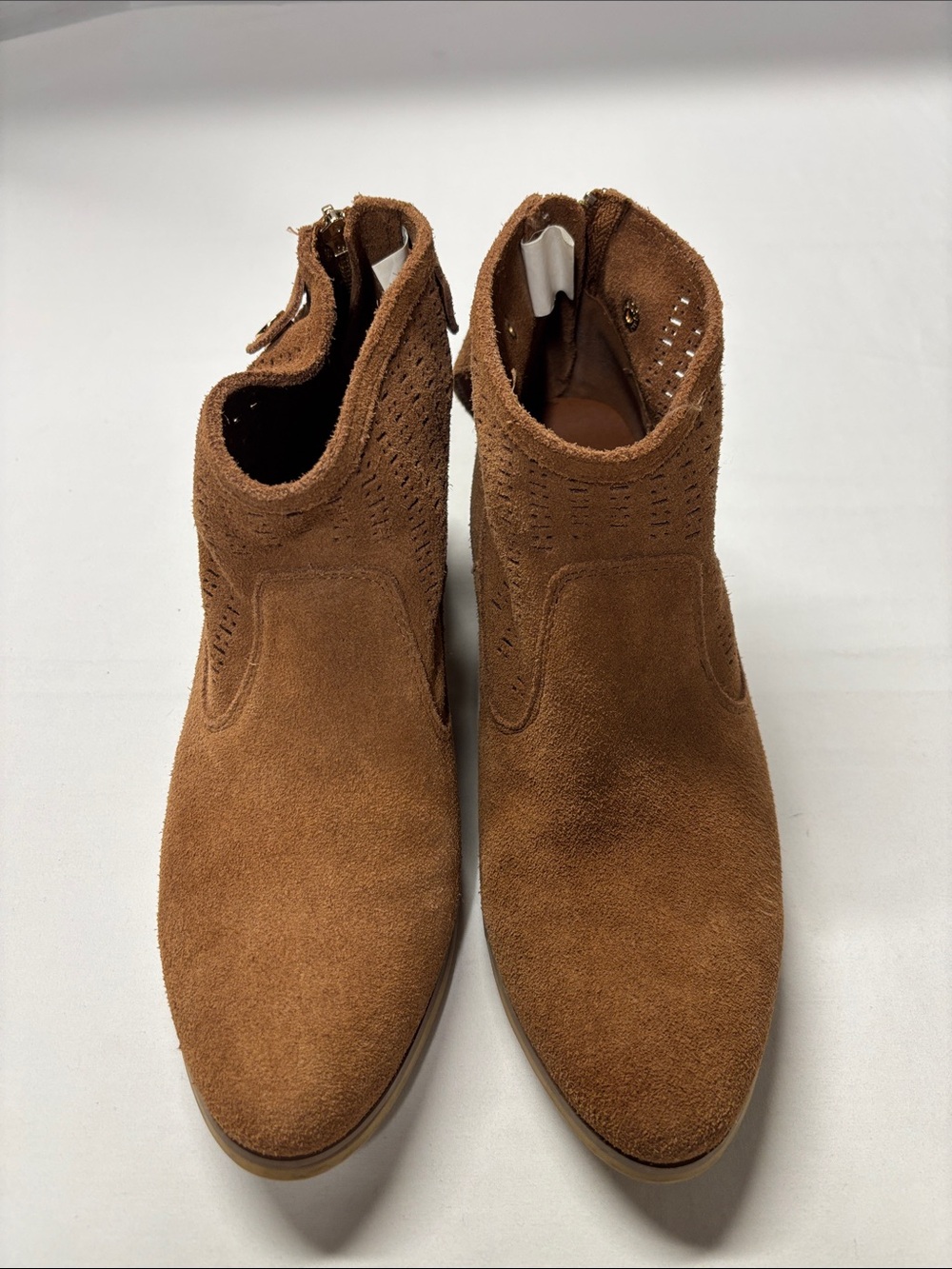 Denver Hayes Chestnut Brown Suede Ankle Booties